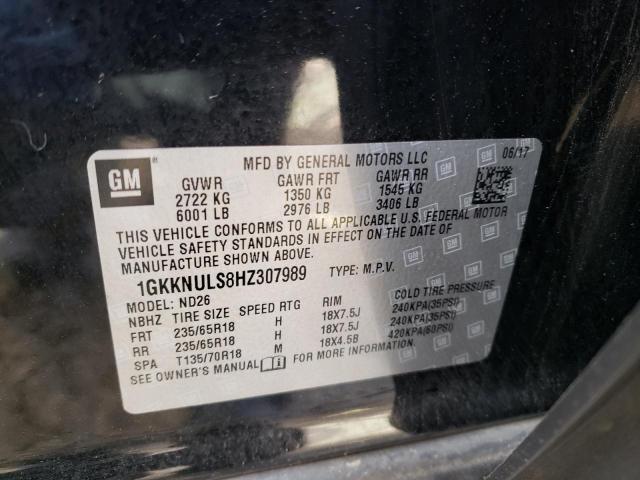 1GKKNULS8HZ307989 Gmc Acadia Slt 2017. Фото: 9