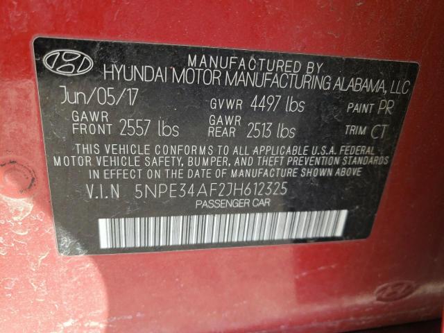 2018 HYUNDAI SONATA SPO 5NPE34AF2JH612325
