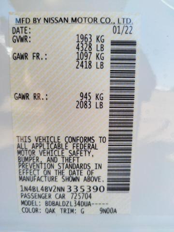 2022 NISSAN ALTIMA 2.5 1N4BL4BV2NN335390