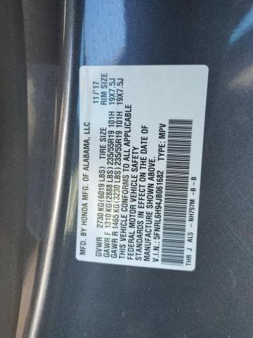2018 HONDA ODYSSEY EL 5FNRL6H94JB061682