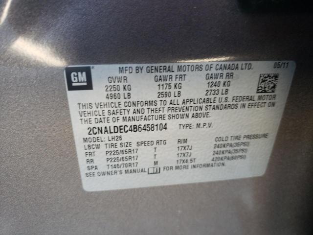 2011 CHEVROLET EQUINOX LT - 2CNALDEC4B6458104