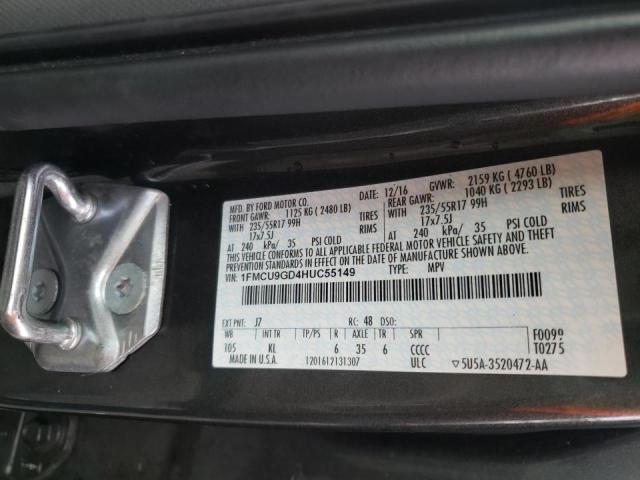 1FMCU9GD4HUC55149 Ford Escape Se 2017. Фото: 9