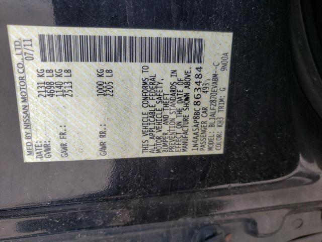1N4AA5AP8BC863484 Nissan Maxima S 2011. Фото: 9
