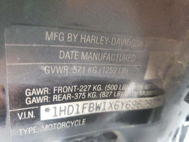 2006 HARLEY-DAVIDSON FLHRI 1HD1FBW1X6Y696292