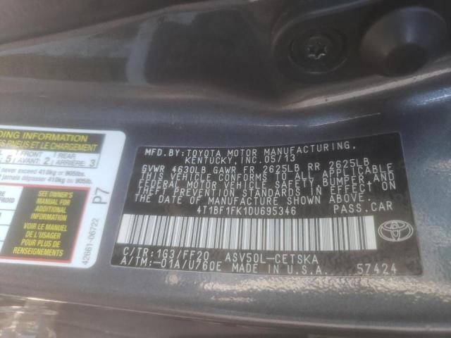 4T1BF1FK1DU695346 Toyota Camry L 2013. Фото: 9