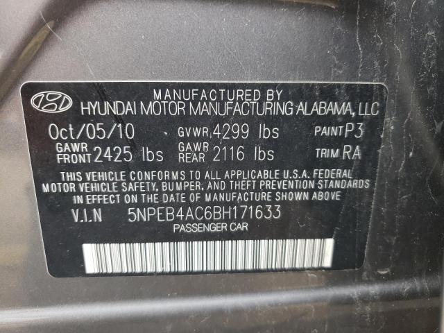 5NPEB4AC6BH171633 Hyundai Sonata Gls 2011. Фото: 9