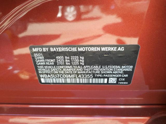 2021 BMW M340I WBA5U7C09MFL43355