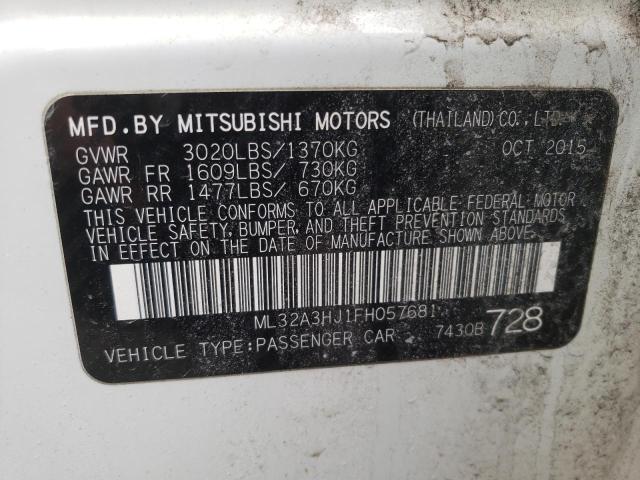 2015 MITSUBISHI MIRAGE DE ML32A3HJ1FH057681