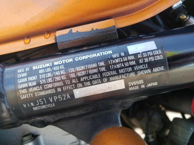 2002 SUZUKI SV650 S JS1VP52A822106346