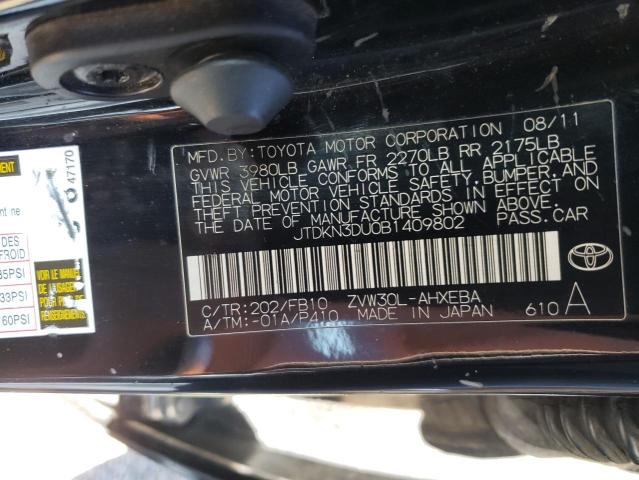 JTDKN3DU0B1409802 Toyota Prius 2011. Фото: 9