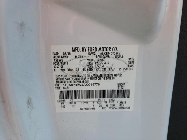 1FTMF1EW2AKC19776 Ford F150 2010. Фото: 9