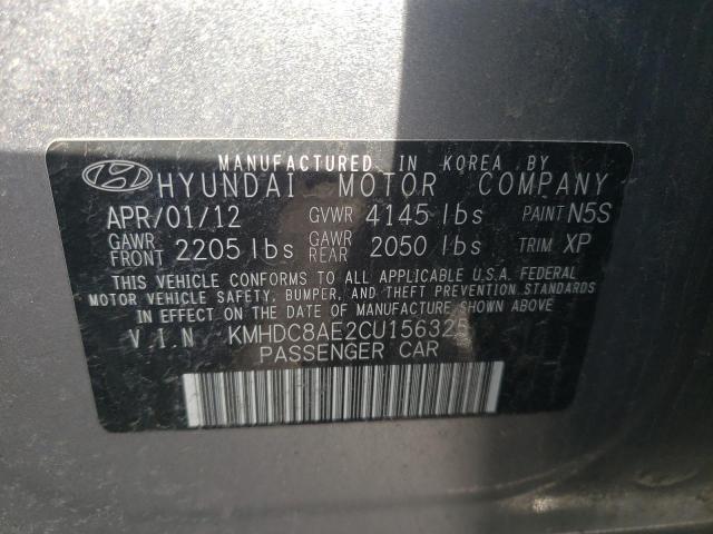 2012 HYUNDAI ELANTRA TO - KMHDC8AE2CU156325