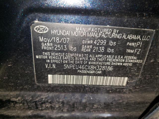 5NPEU46CX8H328186 Hyundai Sonata Se 2008. Фото: 9