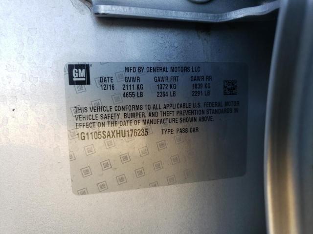 1G1105SAXHU176235 Chevrolet Impala Lt 2017. Фото: 9