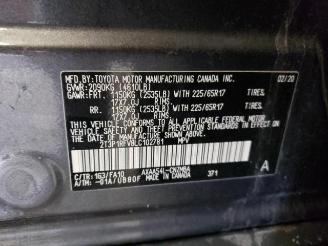 2020 TOYOTA RAV4 XLE - 2T3P1RFV8LC102781