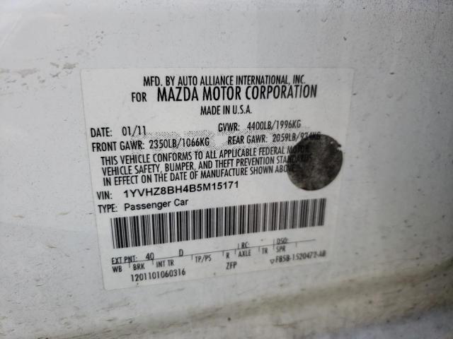1YVHZ8BH4B5M15171 Mazda 6 I 2011. Фото: 9