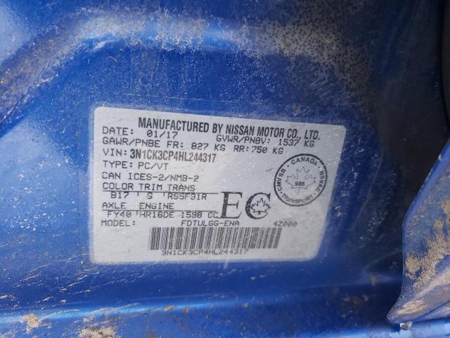 2017 NISSAN MICRA 3N1CK3CP4HL244317