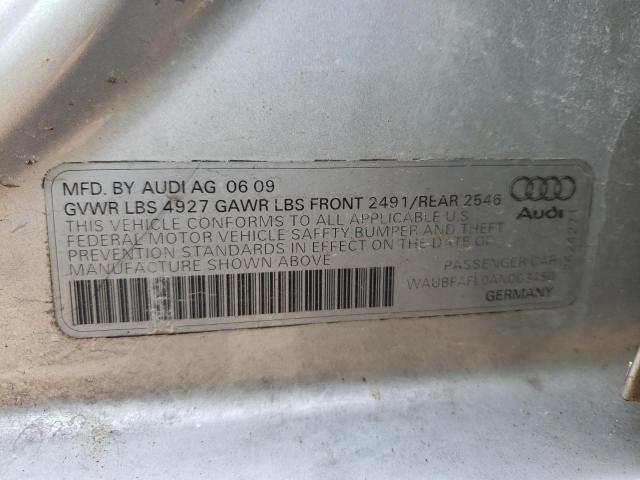 2010 AUDI A4 PREMIUM - WAUBFAFL0AN003450