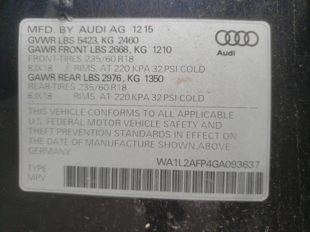 WA1L2AFP4GA093637 Audi Q5 Premium 2016. Фото: 9