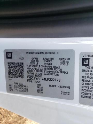 2020 CHEVROLET SILVRDO LT 1GC3YSE74LF222128
