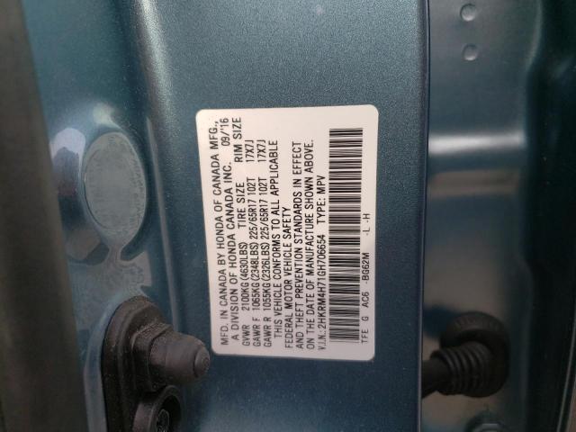 2016 HONDA CR-V EXL 2HKRM4H71GH706654