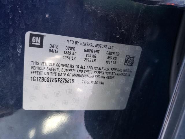 1G1ZB5ST8GF275816 Chevrolet MALIBU LS