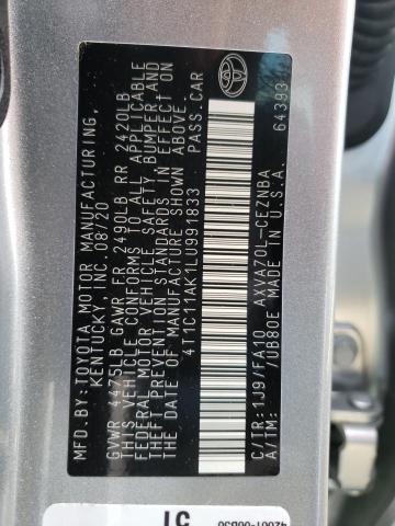 4T1C11AK1LU991833 Toyota Camry Le 2020. Фото: 9