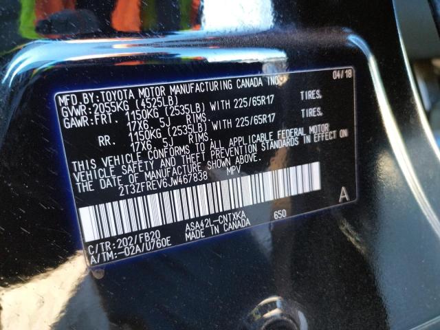 2T3ZFREV6JW467838 Toyota Rav4 Le 2018. Фото: 9