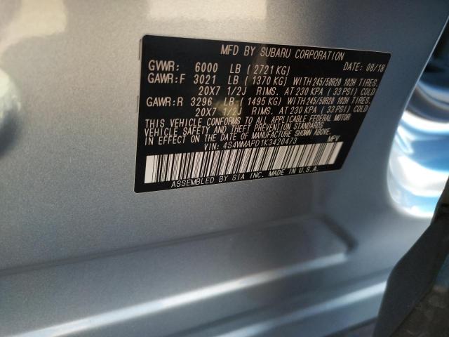 2019 SUBARU ASCENT LIM 4S4WMAPD1K3420473