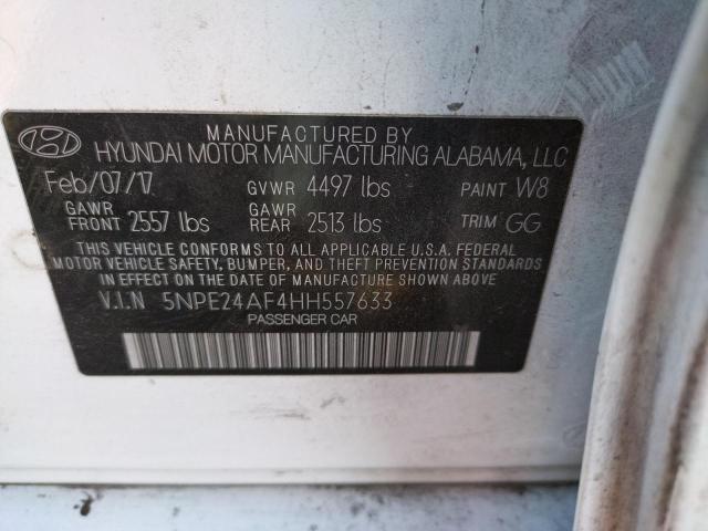 2017 HYUNDAI SONATA SE 5NPE24AF4HH557633