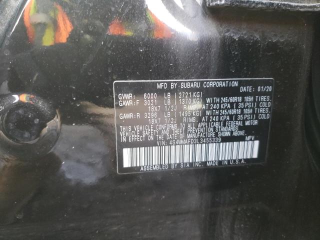 2020 SUBARU ASCENT PRE 4S4WMAFD3L3455339