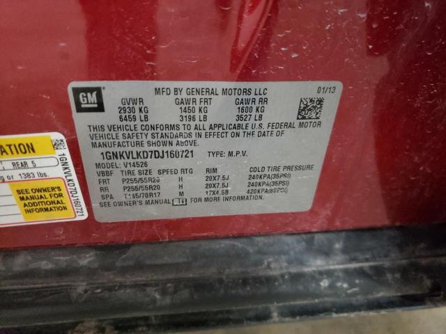 1GNKVLKD7DJ160721 Chevrolet Traverse L 2013. Фото: 9