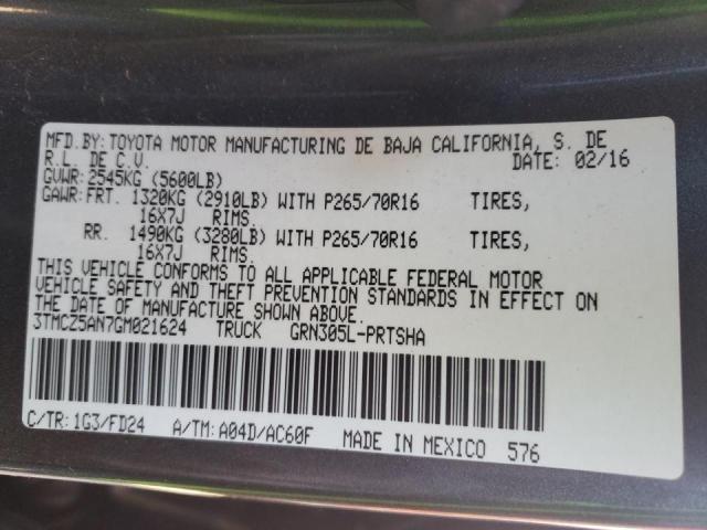 2016 TOYOTA TACOMA DOU - 3TMCZ5AN7GM021624