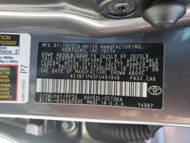 2015 TOYOTA CAMRY LE 4T1BF1FK5FU491846