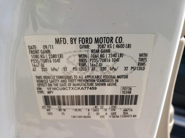 2012 FORD ESCAPE XLS - 1FMCU9C7XCKA77459