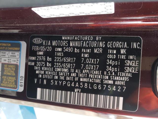 2020 KIA SORENTO S - 5XYPG4A58LG675427