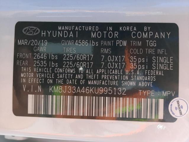 2019 HYUNDAI TUCSON LIM KM8J33A46KU995132