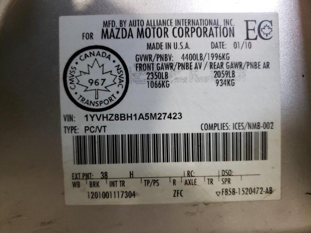 2010 MAZDA 6 I - 1YVHZ8BH1A5M27423