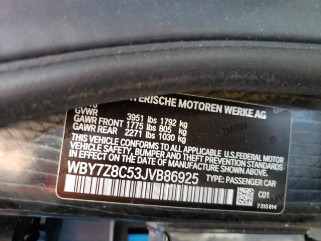 2018 BMW I3 S REX WBY7Z8C53JVB86925