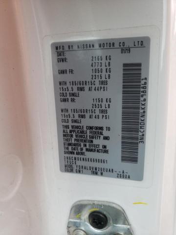 2019 NISSAN NV200 2.5S 3N6CM0KN6KK698861