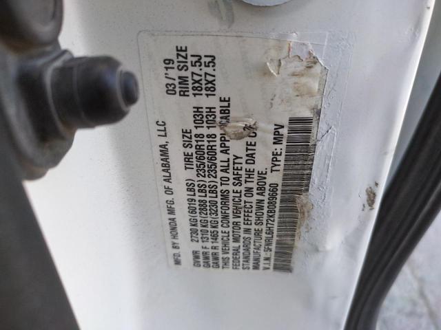 5FNRL6H72KB089660 Honda Odyssey Ex 2019. Фото: 9