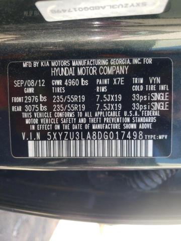 2013 HYUNDAI SANTA FE S - 5XYZU3LA8DG017498
