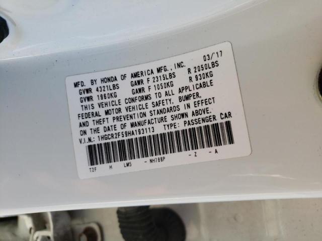 2017 HONDA ACCORD SPO - 1HGCR2F59HA193113
