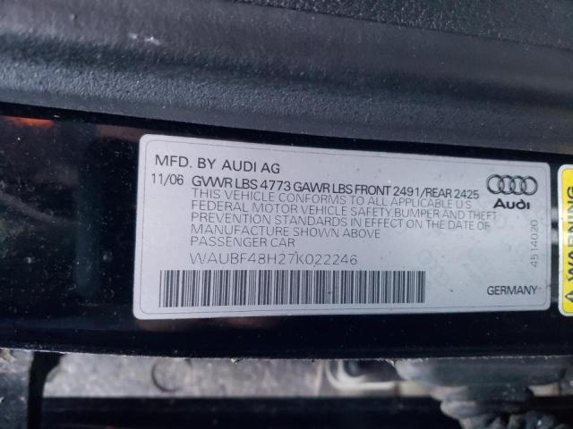 WAUBF48H27K022246 Audi A4 S-Line 2007. Фото: 9