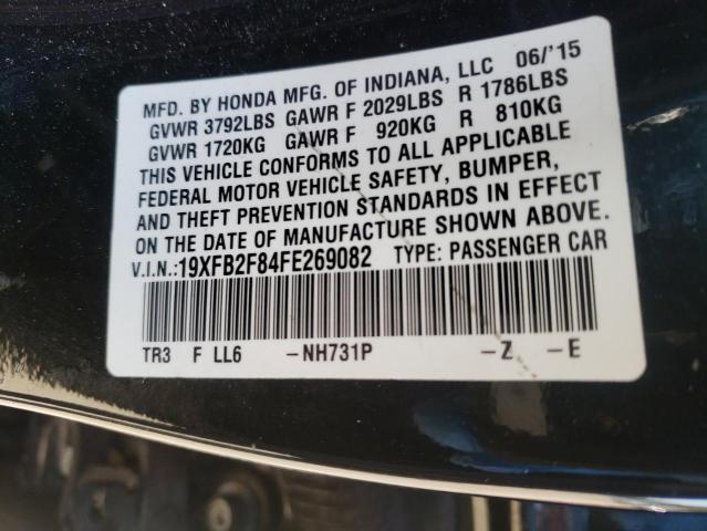 19XFB2F84FE269082 Honda Civic Ex 2015. Фото: 9