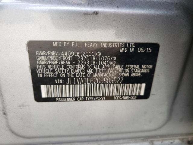JF1VA1L62G9809522 Subaru Wrx Limited