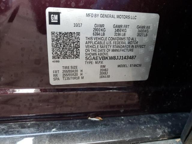 2018 BUICK ENCLAVE PR 5GAEVBKW8JJ143487