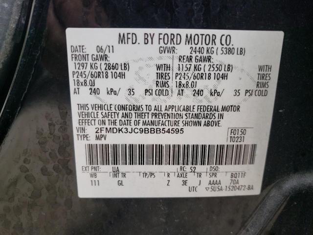 2011 FORD EDGE SEL - 2FMDK3JC9BBB54595