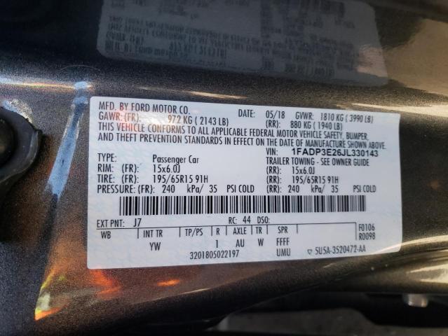 2018 FORD FOCUS S 1FADP3E26JL330143