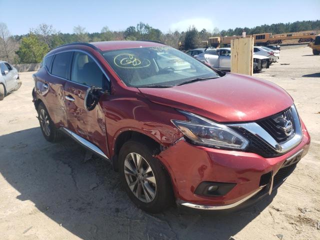 Salvage cars for sale from Copart Gaston, SC: 2018 Nissan Murano S